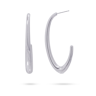 Women's Oval Hoop Earrings Summer Essentials Lure CPE892 Anartxy Steel